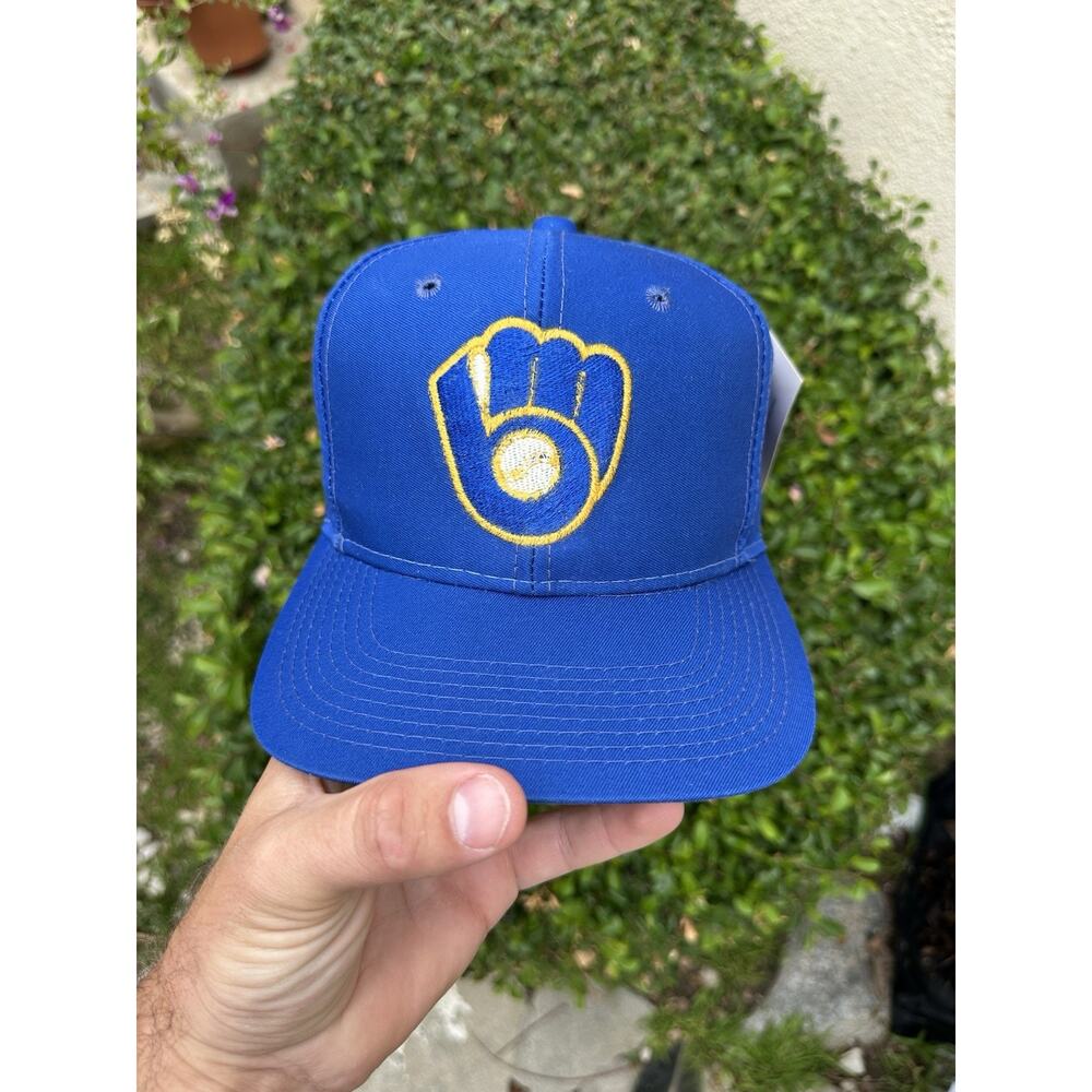 Vintage NWTS Drew Pearson Milwaukee Brewers Youngan Snapback Hat